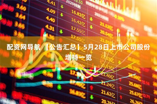 配资网导航 【公告汇总】5月28日上市公司股份增持一览